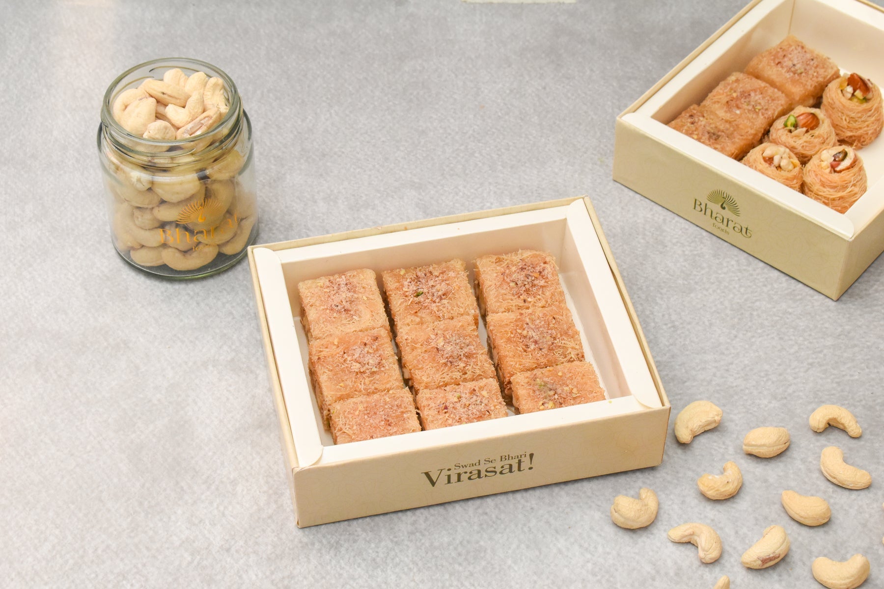 Square Mix Dryfruit Kunafa