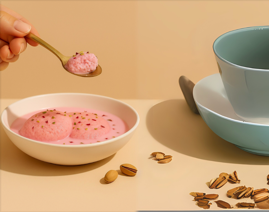 Rose Rasmalai [1 Piece]